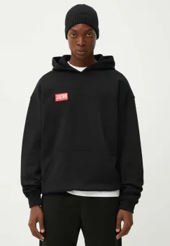 Diesel hanorac de bumbac S-BOXT-HOOD-LAB barbati, culoarea negru, cu gluga, cu imprimeu, A14949.0ILAC imagine