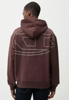 Diesel hanorac de bumbac S-MACS-HOOD-MEGOVAL-D culoarea negru, cu gluga, cu imprimeu, A11304.0GYCJ imagine