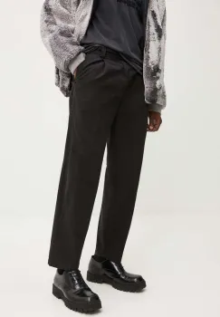 Diesel pantaloni de bumbac P-ARTHUR-A culoarea negru, drept, A15159.0SKAE imagine