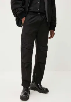 Diesel pantaloni de bumbac P-BEECK culoarea negru, drept, A14761.0SKAE imagine