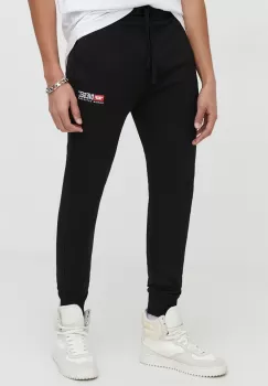 Diesel pantaloni de trening din bumbac culoarea negru, neted imagine