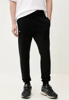 Diesel pantaloni de trening din bumbac P-TARY-DOVAL-PJ TROUSERS barbati, culoarea negru, neted, A15374.0BKAF imagine