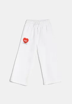 Diesel pantaloni de trening din bumbac pentru copii PCUORE TROUSERS culoarea alb, cu imprimeu, J02231 imagine