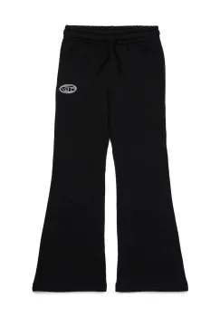 Diesel pantaloni de trening din bumbac pentru copii PEBIRT TROUSERS culoarea negru, uni, J02419 imagine