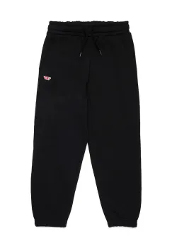 Diesel pantaloni de trening din bumbac pentru copii PGINND TROUSERS culoarea negru, neted, J02235 imagine