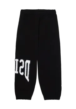 Diesel pantaloni de trening din bumbac pentru copii PMARCHI TROUSERS culoarea negru, cu imprimeu, J02227 imagine