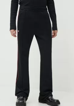 Diesel pantaloni de trening P-ZAMPER-D culoarea negru, neted, A14926.0DLAA imagine