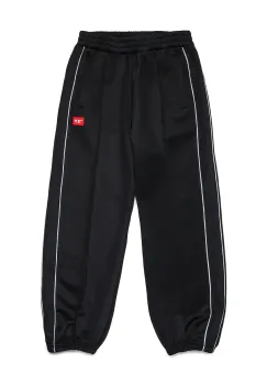 Diesel pantaloni de trening pentru copii PZAMPERD TROUSERS culoarea negru, cu imprimeu, J02447 imagine
