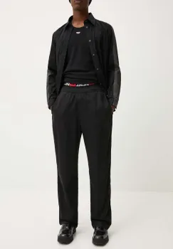 Diesel pantaloni P-DREYER-C barbati, culoarea negru, drept, A14417.0HPAG imagine