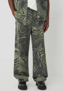 Diesel pantaloni P-GOLD-ZEBRA barbati, culoarea verde, drept, A12251.0WGAL imagine