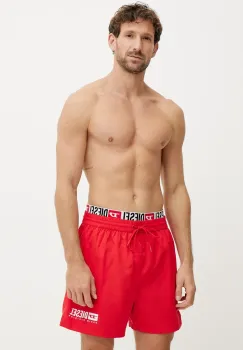 Diesel pantaloni scurti de baie VISPER-41-D-CORE BOXER-SHORTS culoarea rosu, A16301.0NJAS imagine