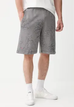 Diesel pantaloni scurti din bumbac P-CREW culoarea gri, A18490.0PLBV imagine