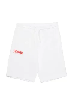 Diesel pantaloni scurti din bumbac pentru copii PBASESHORT SHORTS culoarea alb, J02236 imagine