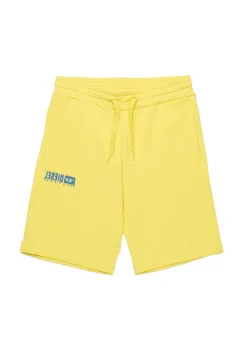 Diesel pantaloni scurti din bumbac pentru copii PBASESHORT SHORTS culoarea galben, J02236 imagine
