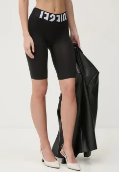 Diesel pantaloni scurti IVA-D-POP SHORTS femei, culoarea negru, uni, high waist, A17660.0HMAU imagine
