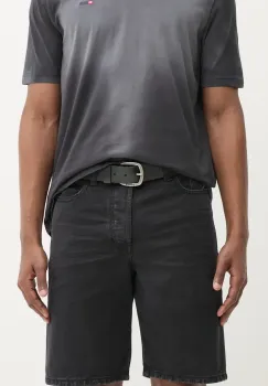 Diesel pantaloni scurti jeans REGULAR-SHORT SHORTS barbati, culoarea negru, A06430.0GRDW imagine