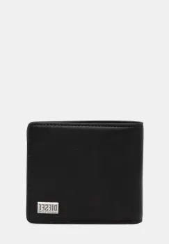 Diesel portofel de piele BISCOTTO BISCOTTO BI FOLD COIN culoarea negru, X10420.PR227 imagine
