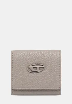 Diesel portofel de piele HISSU EVO HISSU EVO culoarea gri, X10300.P0685 imagine