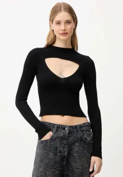 Diesel pulover de lana M-OLINA culoarea negru, light, cu turtleneck, A18904.0PLBF imagine