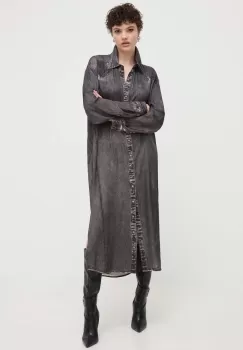 Diesel rochie D-ALTON-N1 culoarea gri, midi, oversize, A13491.0LIAM imagine