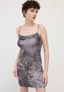 Diesel rochie D-HOPPYN culoarea gri, mini, mulata, A13351.0QIAD imagine