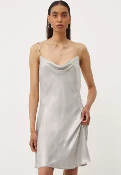 Diesel rochie D-MINTY culoarea bej, mini, evazati, A14385.0QJAR imagine