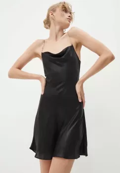 Diesel rochie D-MINTY culoarea negru, mini, evazati, A14385.0QJAR imagine