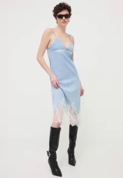 Diesel rochie jeans DE-RUDE-S midi, drept, A12803.0JGAH imagine