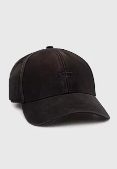Diesel sapca de baseball din bumbac C-RUN-WASH culoarea negru, cu imprimeu, A11361.0BLAA imagine