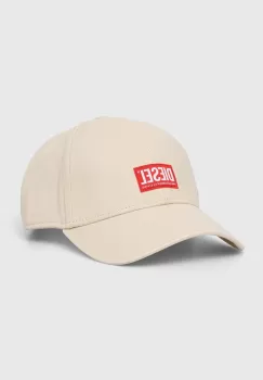Diesel sapca de baseball din bumbac culoarea bej, cu imprimeu imagine