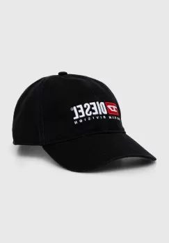 Diesel sapca de baseball din bumbac culoarea negru, cu imprimeu imagine