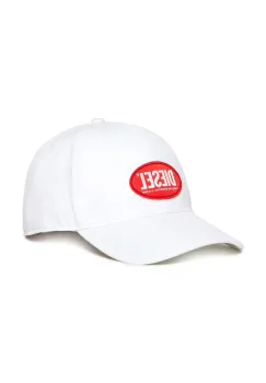Diesel sapca de baseball din bumbac pentru copii FCORRYJACQWASH HAT culoare alba J02336 imagine