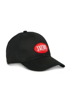 Diesel sapca de baseball din bumbac pentru copii FCORRYJACQWASH HAT culoare neagra J02336 imagine