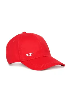 Diesel sapca din bumbac pentru copii FENSID HAT culoarea rosu, neted, J02127 imagine