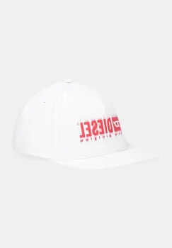 Diesel sapca din bumbac pentru copii FPRITTIL HAT culoarea alb, cu imprimeu, J01908 imagine