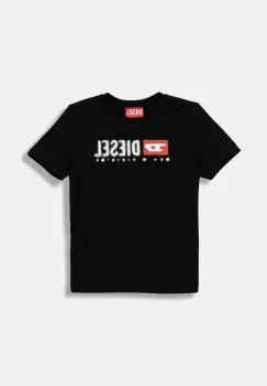 Diesel tricou de bumbac pentru copii TADJUSTK14 T-SHIRT culoarea negru, cu imprimeu, J02475 imagine