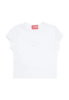 Diesel tricou de bumbac pentru copii TANGIE T-SHIRT culoarea alb, J01830 imagine