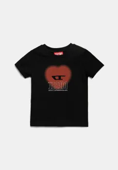 Diesel tricou de bumbac pentru copii TCUORE T-SHIRT culoarea negru, J02233 imagine
