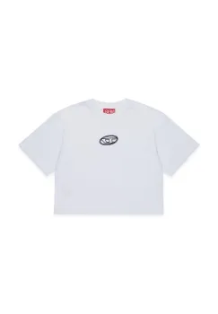 Diesel tricou de bumbac pentru copii TIXAN T-SHIRT culoarea alb, J02428 imagine