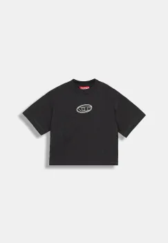 Diesel tricou de bumbac pentru copii TIXAN T-SHIRT culoarea negru, J02428 imagine