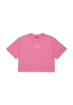 Diesel tricou de bumbac pentru copii TIXAN T-SHIRT culoarea roz, J02428 imagine