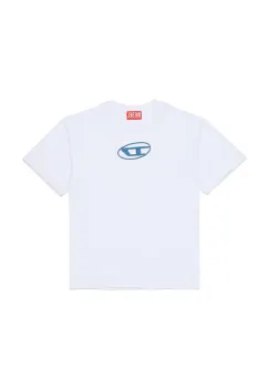 Diesel tricou de bumbac pentru copii TLOGY OVER T-SHIRT culoarea alb, cu imprimeu, J02590 imagine