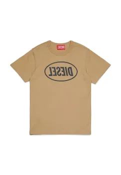 Diesel tricou de bumbac pentru copii TUNDRA T-SHIRT culoarea bej, cu imprimeu, J02464 imagine