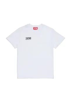 Diesel tricou de bumbac pentru copii UTILLO UW T-SHIRT culoarea alb, uni, J02504 imagine