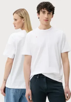 Diesel tricou din bumbac T-ADJUST-MICRODIV T-SHIRT culoarea alb, cu imprimeu, A14931.0NIAX imagine