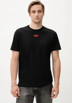 Diesel tricou din bumbac T-ADJUST-OD culoarea negru, cu imprimeu, A17880.0CLBR imagine