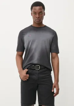 Diesel tricou din bumbac T-ADJUST-R15 T-SHIRT barbati, culoarea gri, modelator, A16621.0PKAL imagine