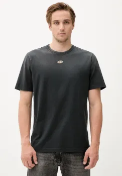 Diesel tricou din bumbac T-ADJUST-T1 culoarea negru, cu imprimeu, A19630.0CHBI imagine
