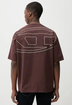 Diesel tricou din bumbac T-BOGGY-MEGOVAL-D culoarea negru, cu imprimeu, A11302.0HGAM imagine