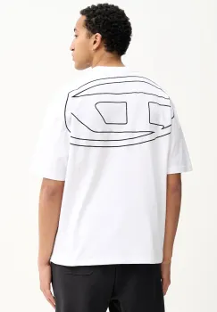 Diesel tricou din bumbac T-BOGGY-MEGOVAL-D culoarea negru, cu imprimeu, A11302.0HGAM imagine